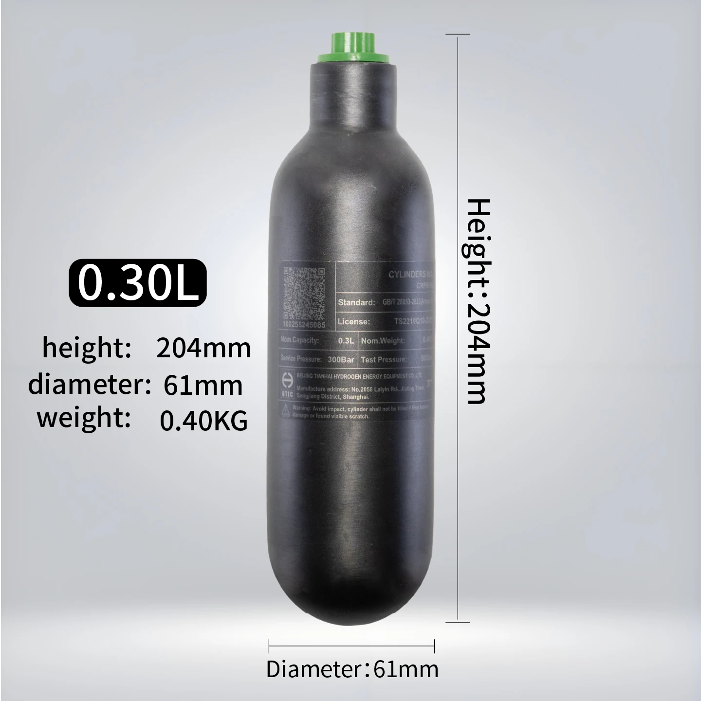 

Баллон высокого давления 300 бар для дайвинга