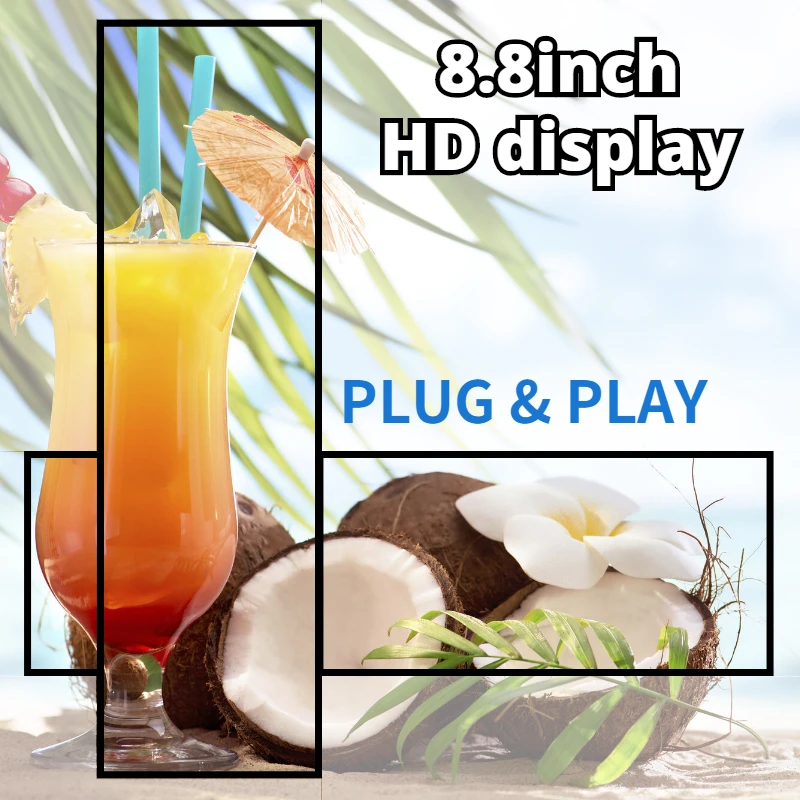 

8.8 inch LCD Display HSD088IPW1-A00 1920x480 LCD Screen Brightness Controller Driver Board for Automotive Instrument