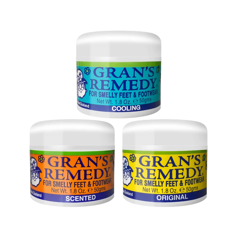 3pcs/lot (Original, Cooling & Scented) Grans Remedy for Smelly Feet and Footwear