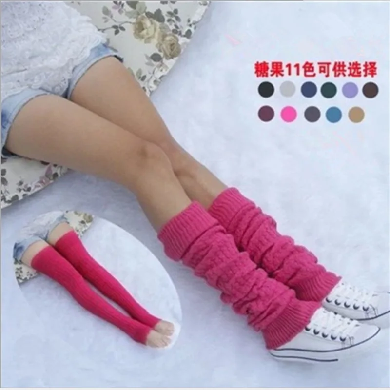 

Factory Wholesale Women's Spring and Autumn Knitted Dance Leg Gaurd Set Wool Twist Slimming Foot Sock over-the-Knee Boots Foot S