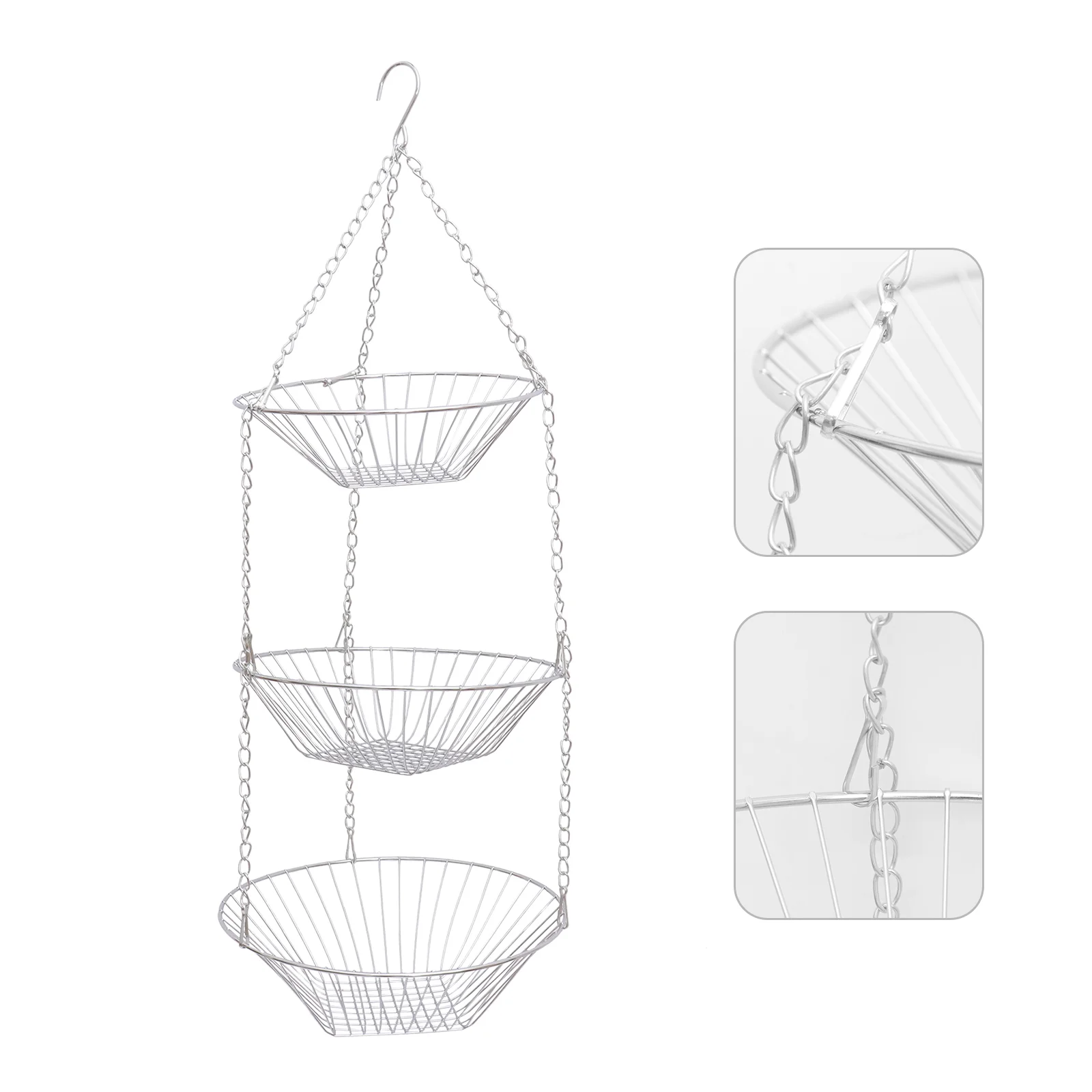 

Hanging Basket Fruit Basketskitchen Wire Vegetable Bowl Display Drain Drainer