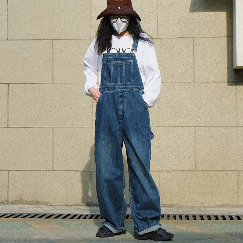 Женские джинсовые комбинезоны Johnature повседневные Комбинезоны с широкими