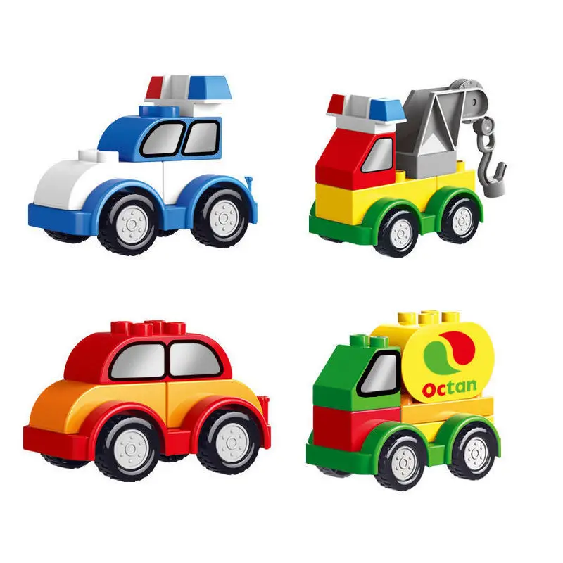 

Aircraft Car Model Big Building Blocks Engineering Vehicle Accessories Bus Helicopter Compatible brick Traffic Set Children Toys