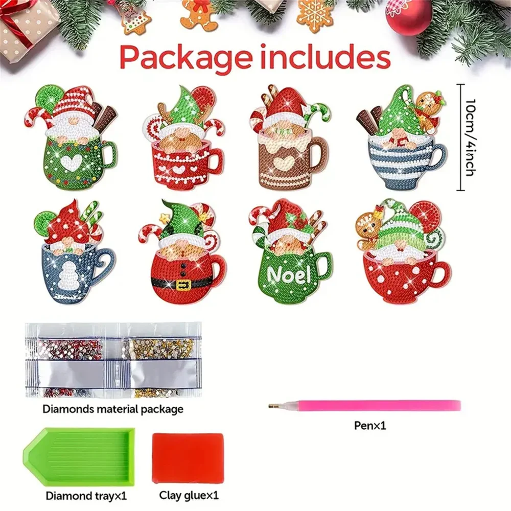 8 шт. подставки для алмазной живописи Санта-Клауса с держателем сделай сам