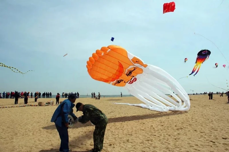 Китайский традиционный долголетие летающий воздушный змей в виде осьминога