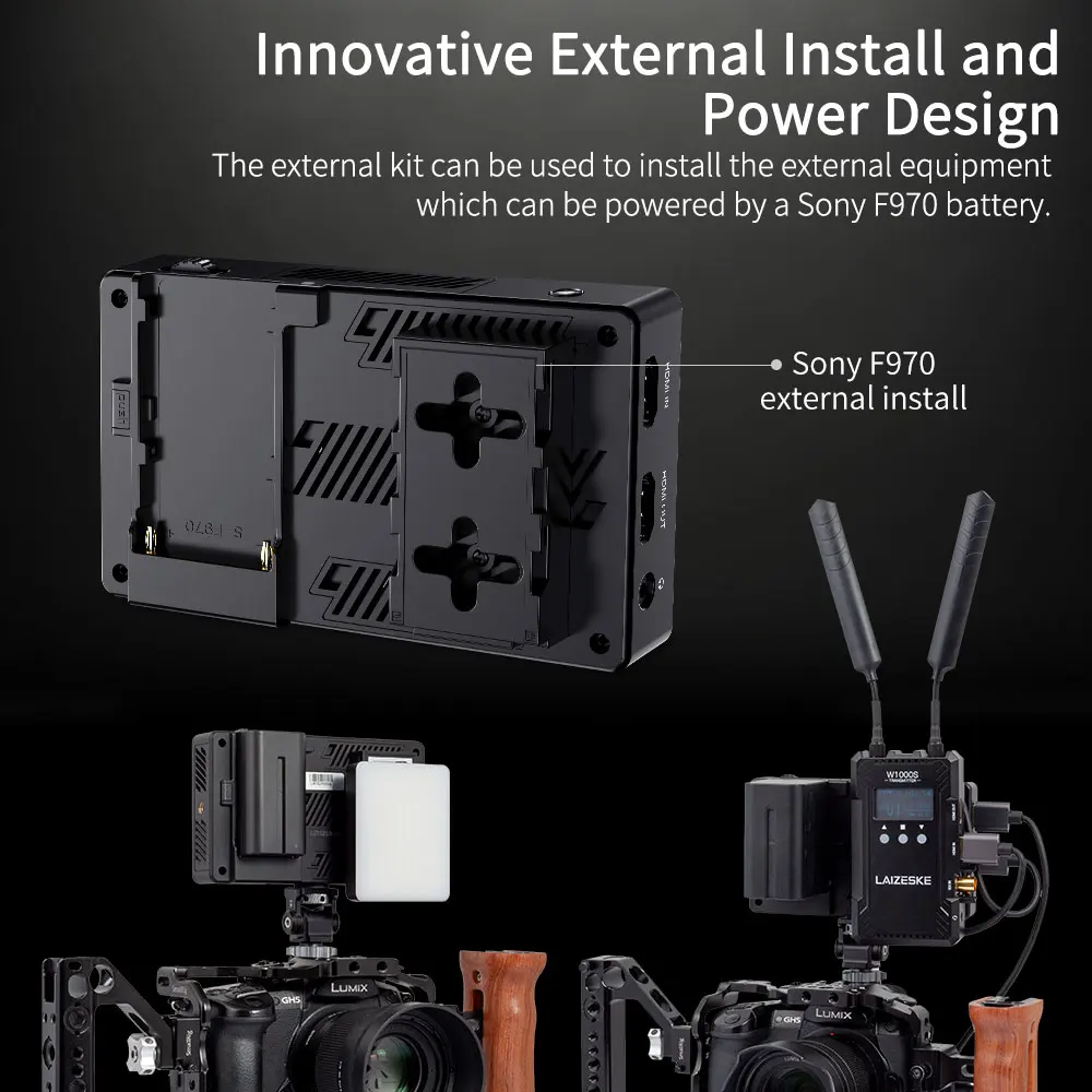 Фото FEELWORLD LUT5 5,5-дюймовый сенсорный монитор для DSLR-камер с яркостью 3000 нит, IPS, 1920x1080, вход/выход HDMI 4K, выход DC №4