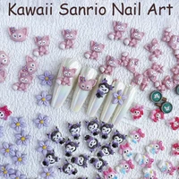20pcsset kawaii sanrio accessories nail art kuromi cinnamoroll linabell cartoon anime beauty nail stickers for girls gifts