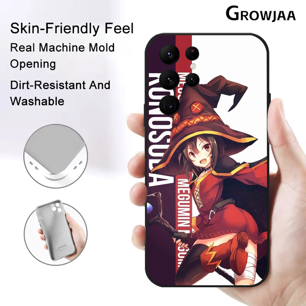 K-KonoSuba M-Megumin Чехол для телефона в стиле аниме Samsung Galaxy S24 Ultra S22 S23 S21 S20 5G Защитный