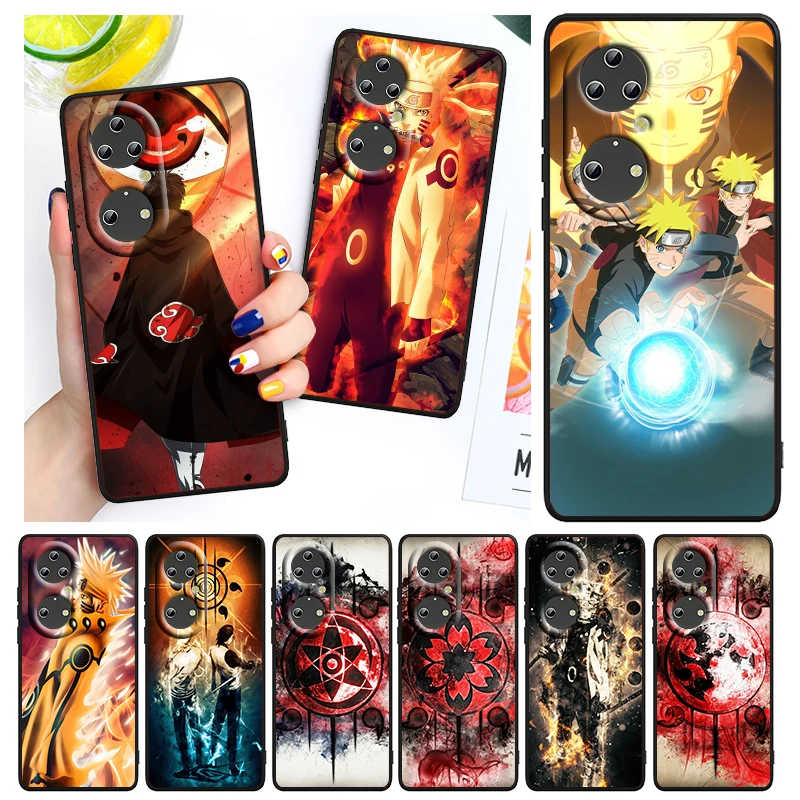 

Sharingan Eyes Naruto For Huawei P50 P40 P30 P20 Pro Plus P10 P9 P8 Lite 2019 2017 RU E Mini Black Funda Capa Phone Case