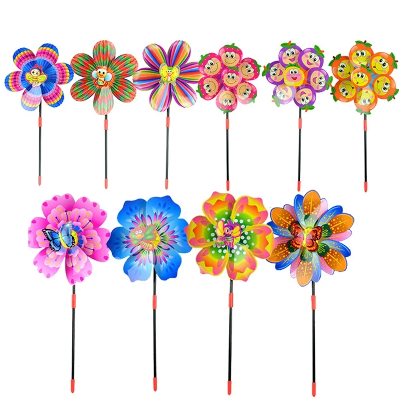 

Q9QB Rotary Pinwheel Cartoon Large Wind Spinners Kits Windmill for Garden Lawn Decor
