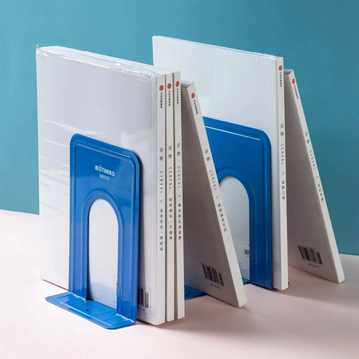 Набор Из 2 Предметов MOTARRO Металлические Подставки Для Книг Черный Синий Держатель