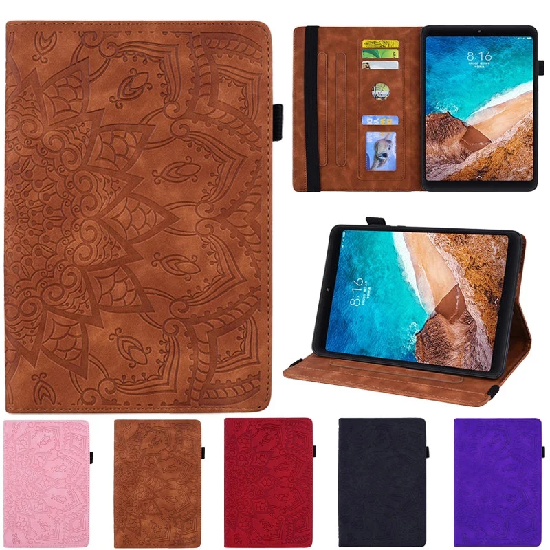 

3D Flower Embossed Tablet Case for Xiaomi Mi Pad 4 Plus / Mi Pad 5 6 Pro Pad6 Case Flip Stand for Funda Xiaomi Redmi Pad Cases