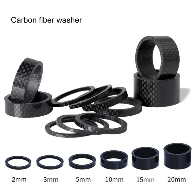 11 упаковок высокопрочных шайб из углеродного волокна долговечных прокладок для