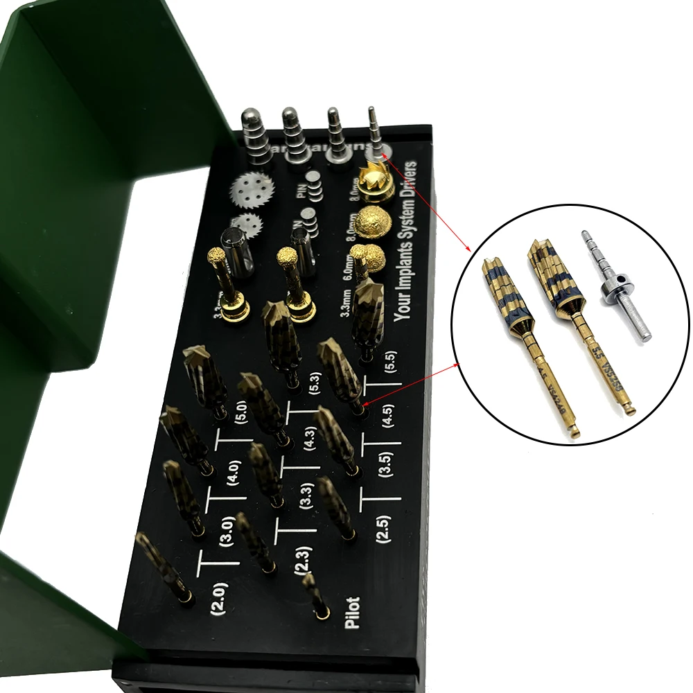 29 шт. комплект боров для осседезиционирования зубов система имплантатов