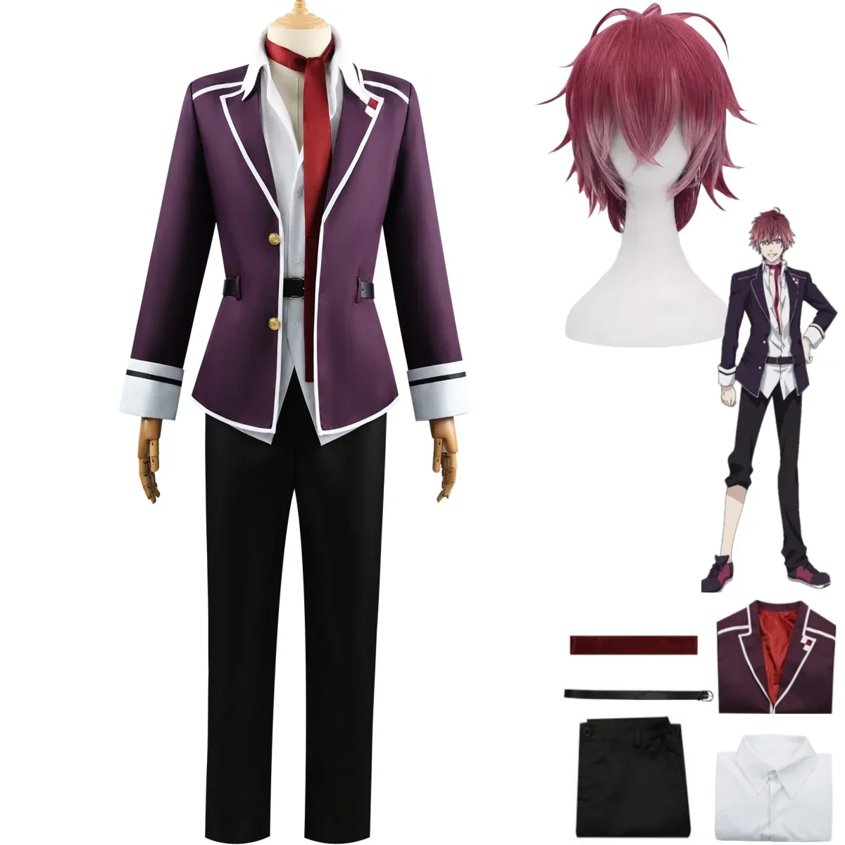 Костюм для косплея влюбленных аниме школьная форма в японском стиле JK фиолетовое