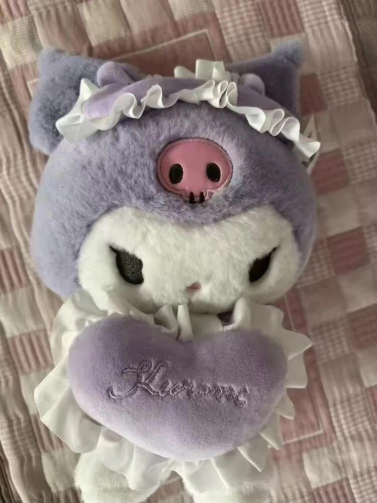Новые плюшевые игрушки Sanrio 25-60 см повязка на глаз Kuromi My Melody обнимающее сердце