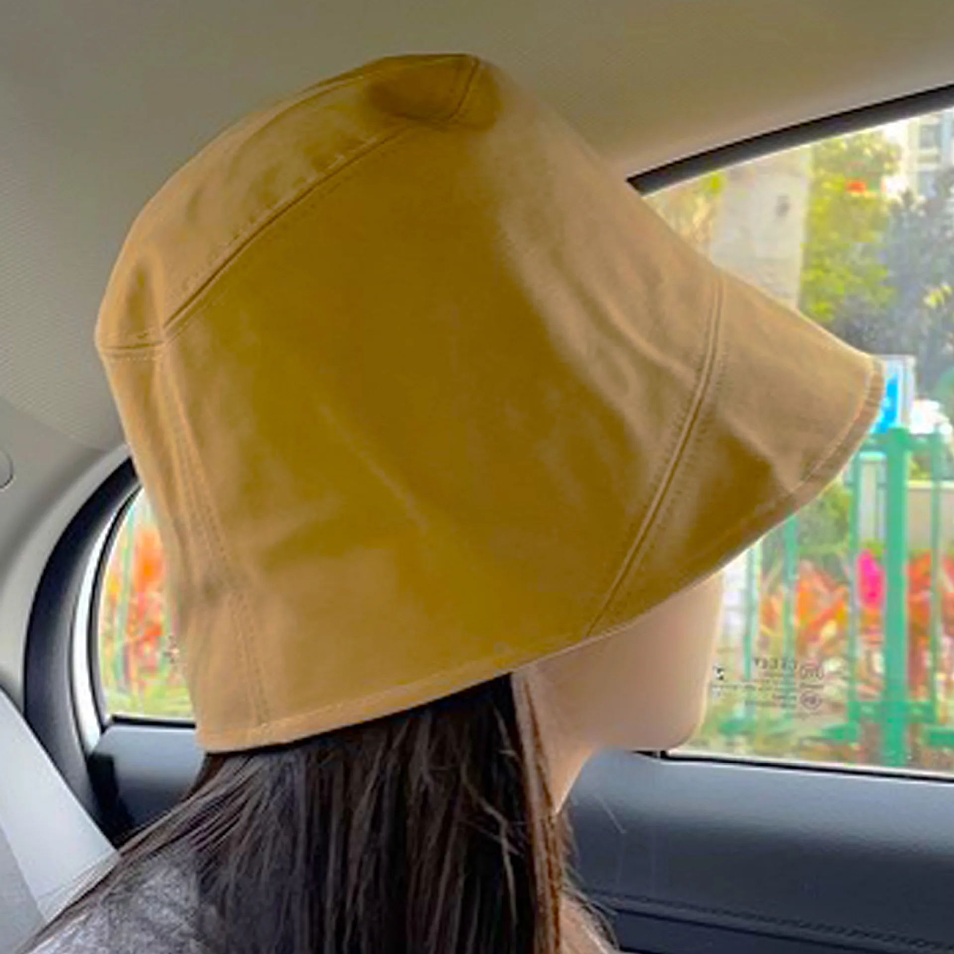 Women's Sun Hat Bucket Basin Cap Female Solid Color Clear New Hundred Take Sun Cap Free Shipping