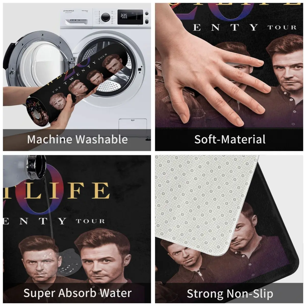 Westlife Twenty для двуспальной кровати 40x60 см ковер полиэстеровые напольные коврики