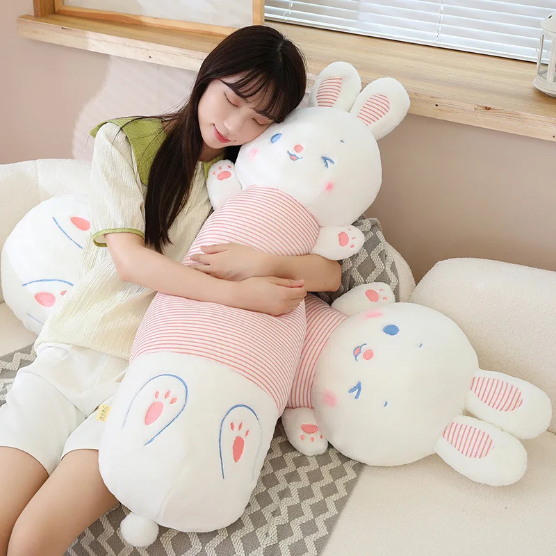 

80-120cm Giant Long Bunny Stuffed Hug Pink Rabbit Girl Nap Sleeping Throw Pillow Pregnant Cushion Girlfriend Gift