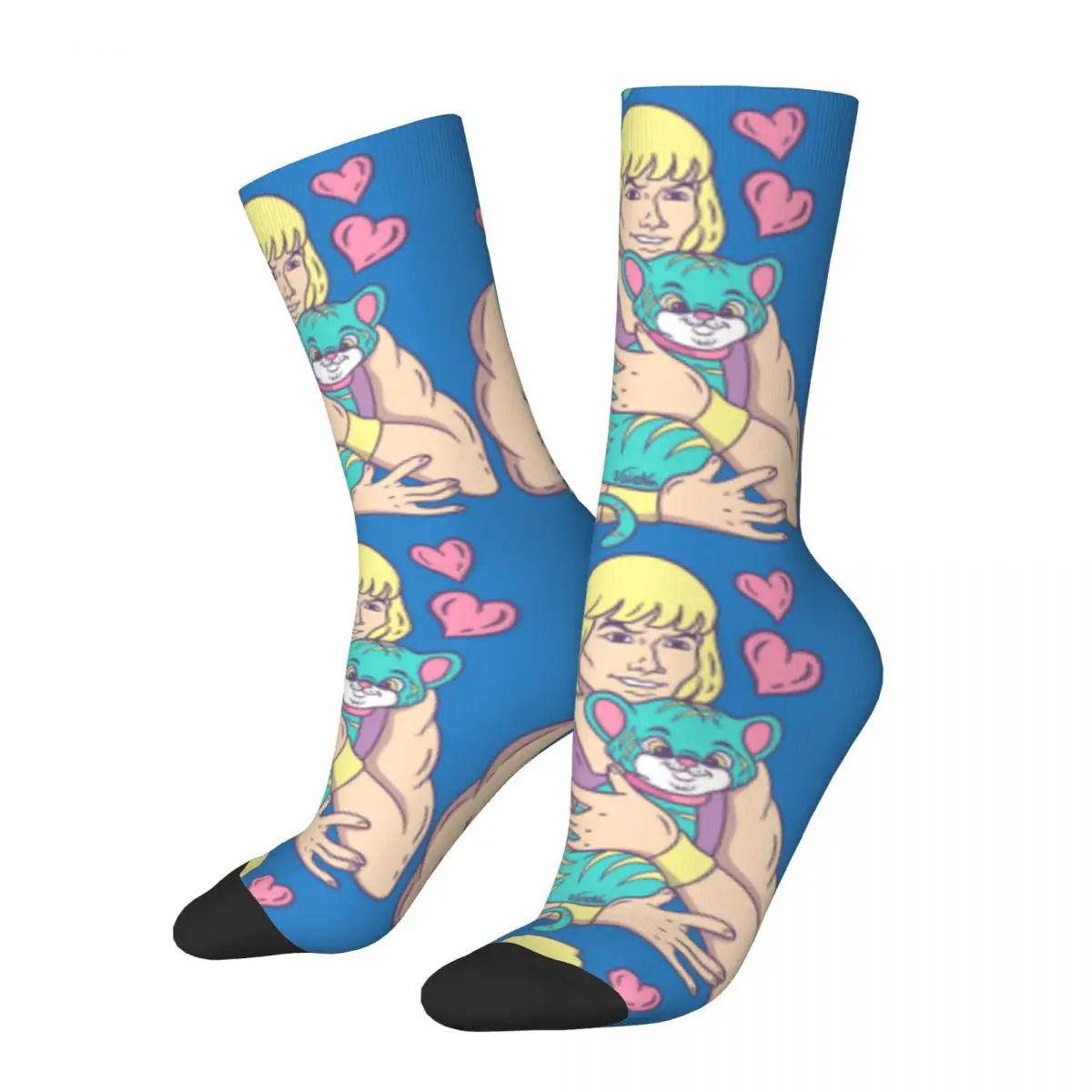 

Funny Crazy Compression Sock for Men Cat Classic Hip Hop Vintage He-Man Masters of Universe Ardent Happy Seamless Boys Crew Sock