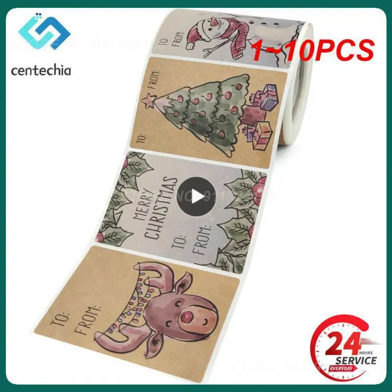 

1~10PCS Christmas Snowman Adhesive Labels Stickers Decoration Paper Scrapbooking Seal Thank You Stickers Stationery Supplies