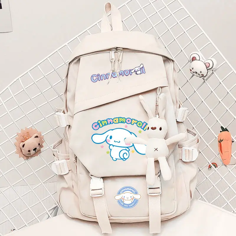 

2023 New Kawaii Sanrio Anime Cinnamoroll Large-Capacity School Bag Casual Waterproof Backpack Birthday Gift for College Students