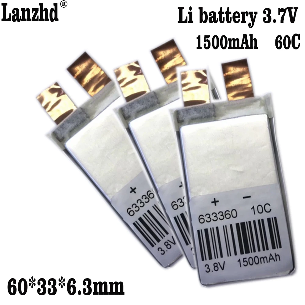 

1-12pcs New 3.8V 643361 633360 1500mAh Li-Polymer Replacement Battery Cell For DJI Spark Drones DIY