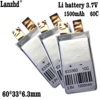 1 12pcs new 3 8v 643361 633360 1500mah li polymer replacement battery cell for dji spark drones diy