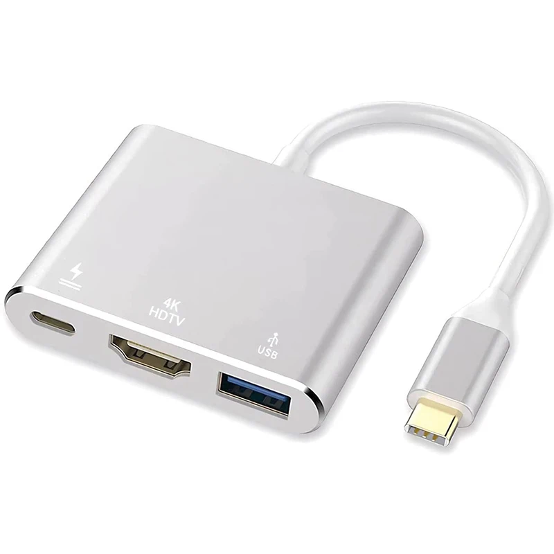 Адаптер USB типа C в HDMI Многопортовый AV-конвертер с выходом 4K Порт 3.0 для зарядки