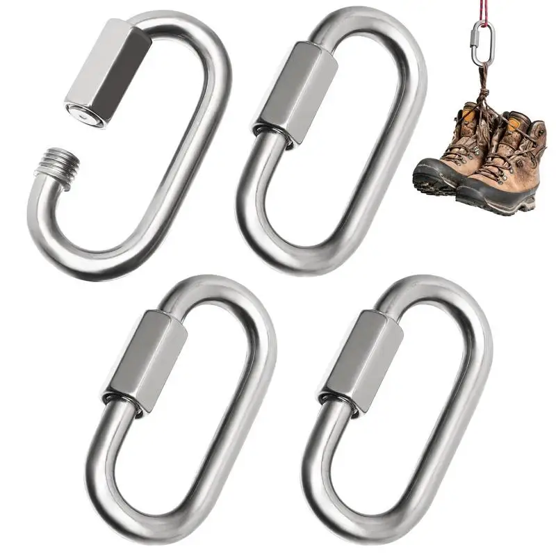 

Locking Carabiner Locking Rock Climbing D Shape Buckle Professional Heavy Duty Clip For Rappelling Swing Rescue Gym Etc