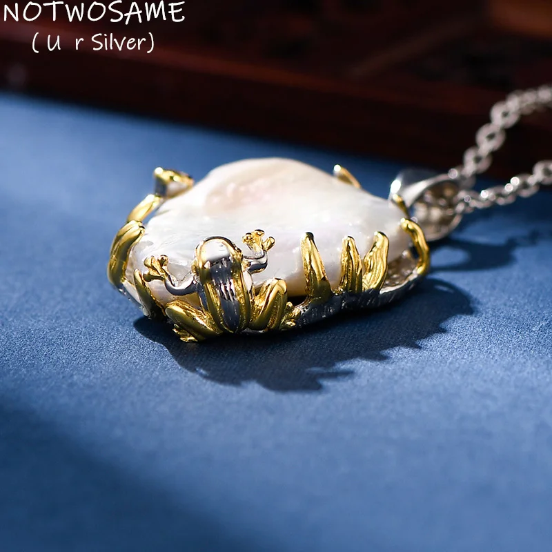 

NOTWOSAME Natural Baroque Pearls Necklaces for Women Irregular Beauty Freshwater Pearls Jewelry 925 Silver Necklaces NO Chains