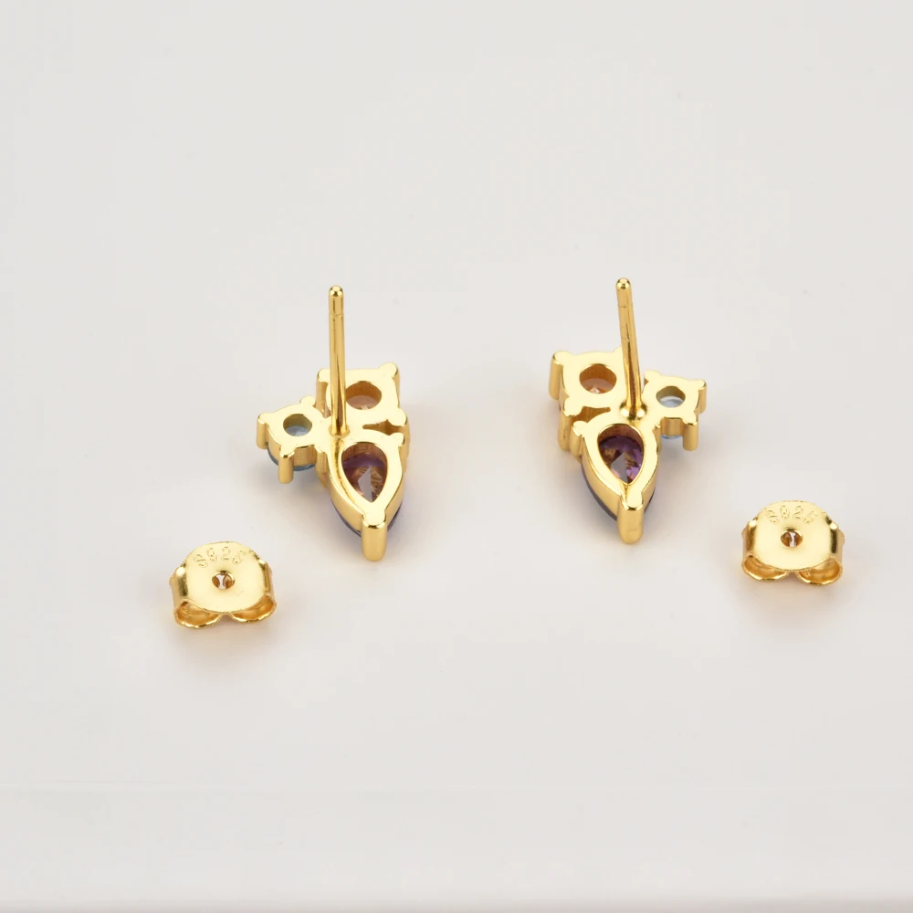 Серьги-гвоздики женские из серебра 925 пробы | Украшения и аксессуары