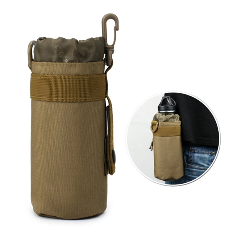 

Тактическая Сумка для бутылки с водой 41XD, сумка для бутылки Molle, держатель для бутылки, водонепроницаемая бутылка с регулируемым шнурком, сумка для бутылки