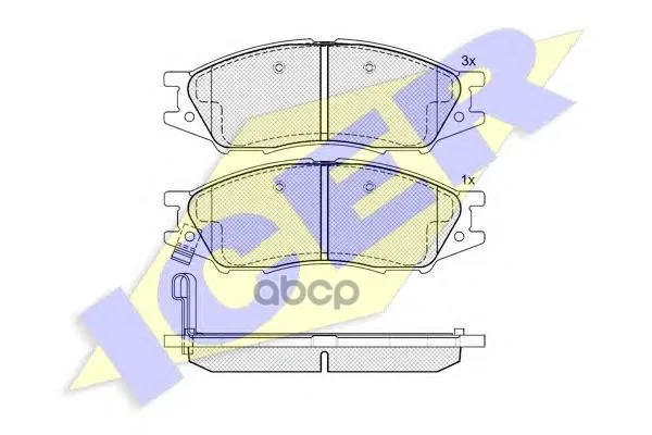 181635_колодки дисковые передние!\ Nissan Sunny B15 98/Almera Classic 06 ICER арт. 181635|Лампы для