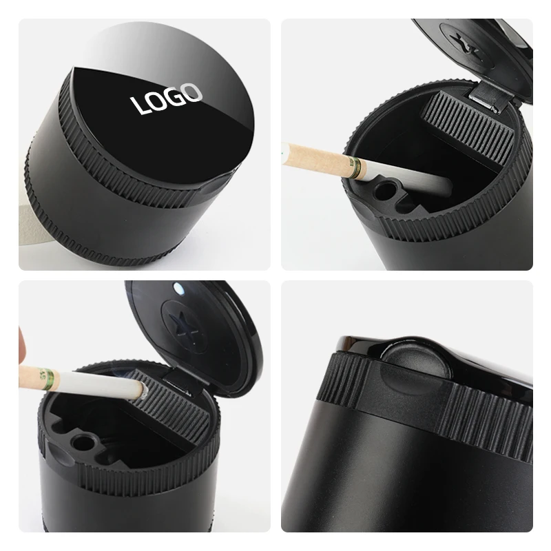 Автомобильная пепельница со вспышкой автомобильная подставка для дыма с крышкой