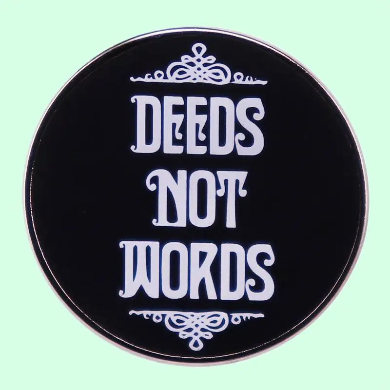 

Action Not Words Brooch Badge Feminism Slogan Brooch Badge Enamel Pin Wrap Clothing Lapel Brooch Exquisite Badge Fashion Jewelry