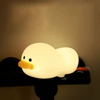 kawaii baby light lamp touch silicon cute platypus night light birthday gift for kids bedroom bed book lamps usb charging decor