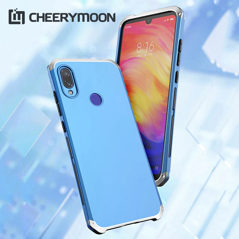 Hot! Anti-fall Metal Frame PC Back For Xiaomi Redmi Note 7/Pro Note7 Note7Pro Global Aluminum Alloy Bumper Case Cover