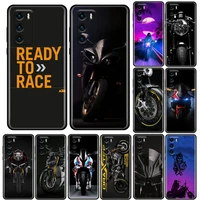 phone case for huawei p50 p50e p40 p30 p20 p10 smart 2021 pro lite 5g plus soft silicone case cover cool motorcycle