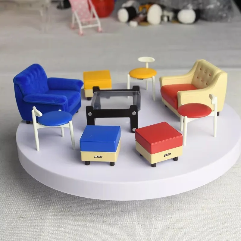 Фото Коллекционные фигурки Kenelephant Gashapon: милые миниатюрные винтажные модели мебели (диван, кресло, чашка) в стиле Каваи, игрушки-капсулы, подарок №5