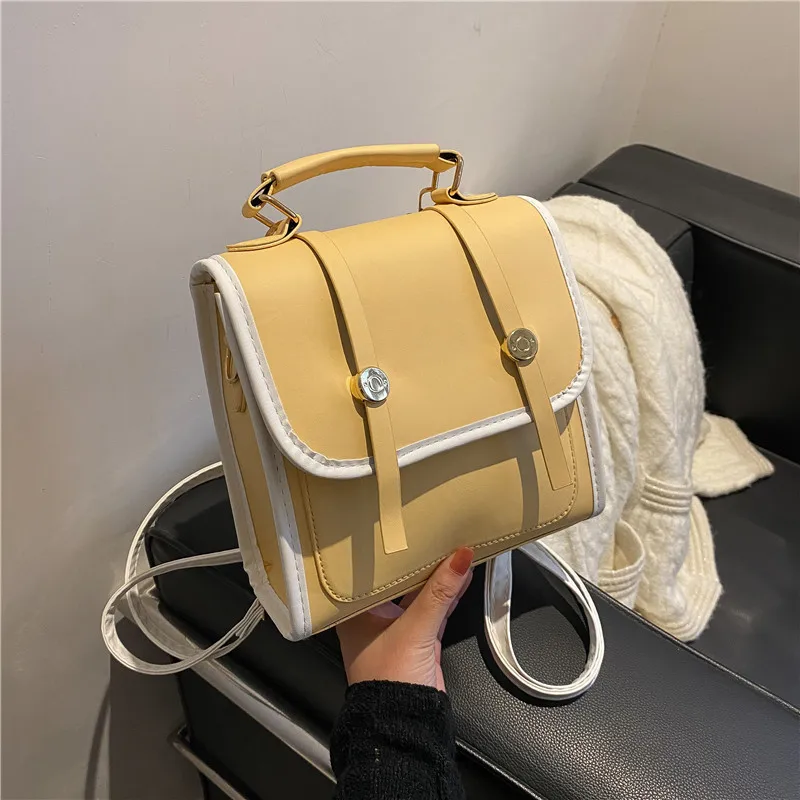 

PU Leather Women's Backpacks Large Capacity Casual Tote School Bag for Women 2022 New Fashion Canvas Messenger Shoulder Bags