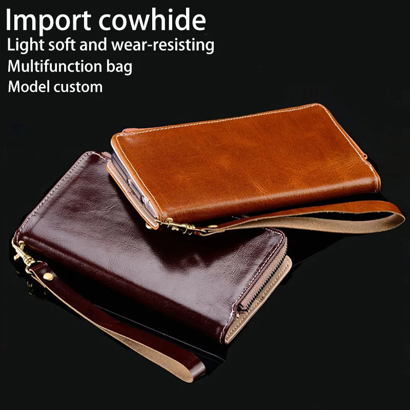 

Luxury High-end business leather phone case for sony Xperia xa1 Xperia 10 Plus handmade wallet for sony series flip phone case