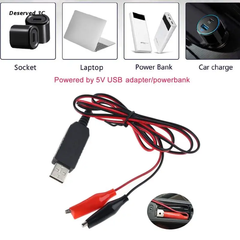 

AA LR6 AAA LR03 C LR20 D Size Battery Eliminator 1.5/3/4.5V 1A USB Power Supply Cord Can Replace 1/2/3x 1.5V Battery 200cm