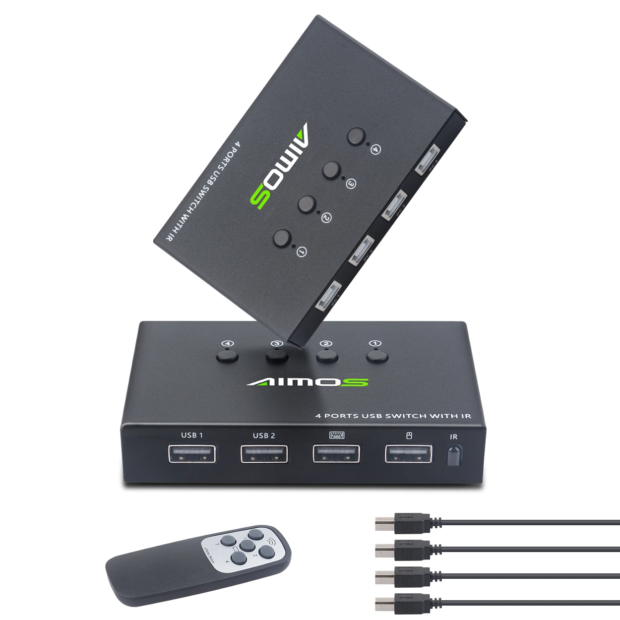 

4-портовый USB kvm-переключатель 404CY 4input-4 выход USB KVM-переключатель 1 комплект управления клавиатурой и мышью 4 хоста дистанционное управление