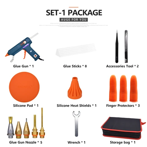 150W Hot Glue Gun Single,Temperature Adjustment For Crafts Repair DIY Use 11mm Glue Sticks Pure Copper Nozzle, Optional packages