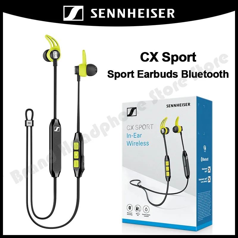 

Original Sennheiser CX Sport Wireless Bluetooth Earphones Sport Earbuds Waterproof Headphone Stereo Calls Game Headset with Mic