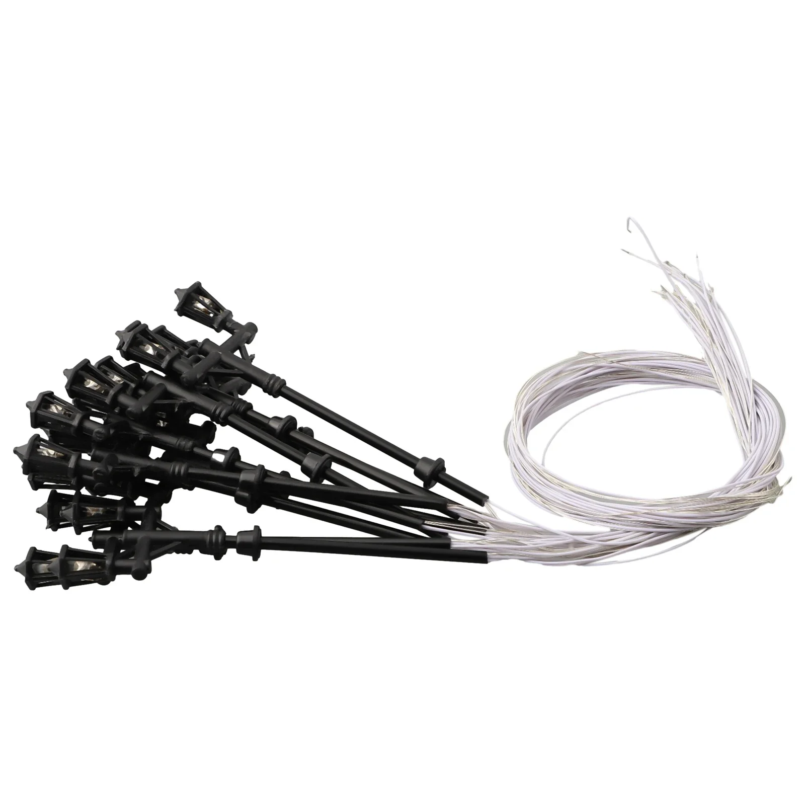 10 шт./компл. модель уличных фонарей масштаб 1:100 железнодорожный светодиодный