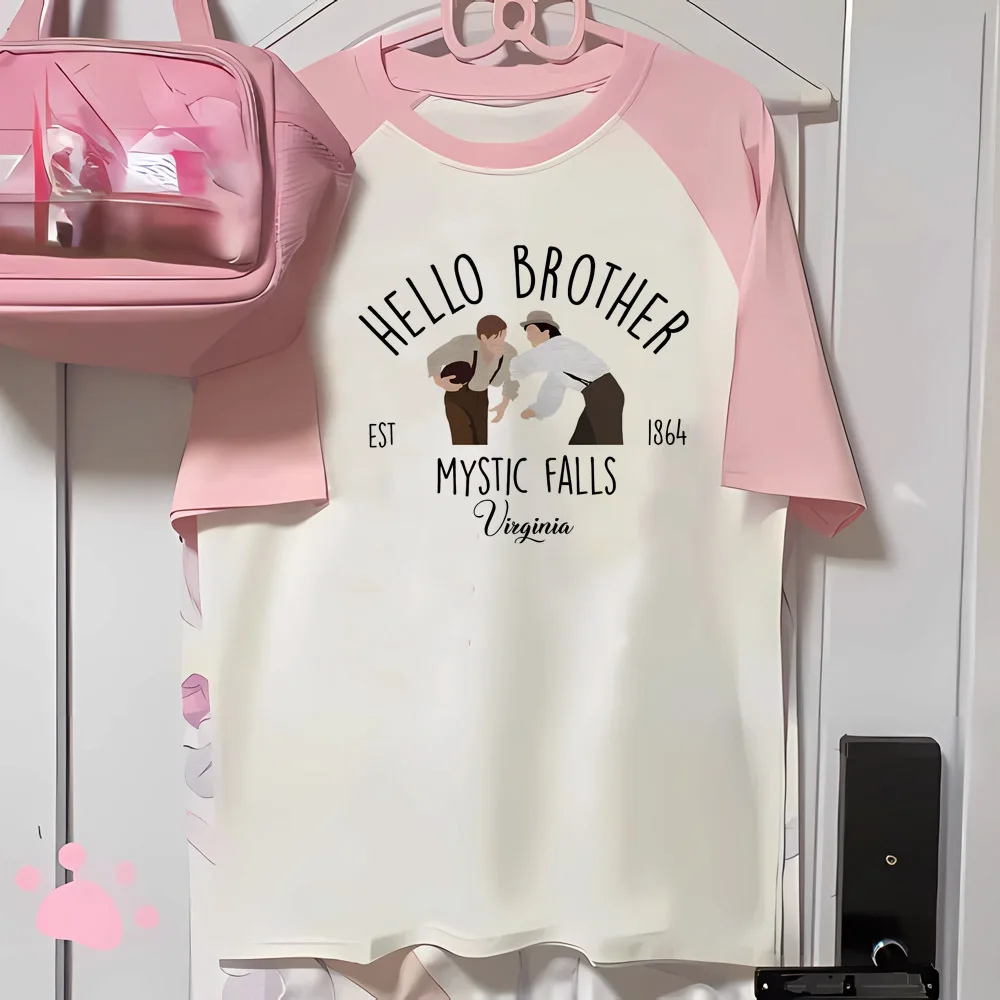 Футболки с дневниками вампира женские летние модные футболки в японском стиле