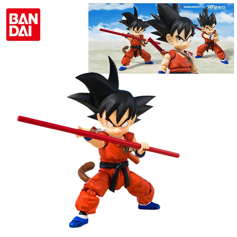 

Bandai Original S.H.Figuarts Dragon Ball Children Son Goku Innocent Challenger Joints Movable Anime Action Figures Toys for Kids