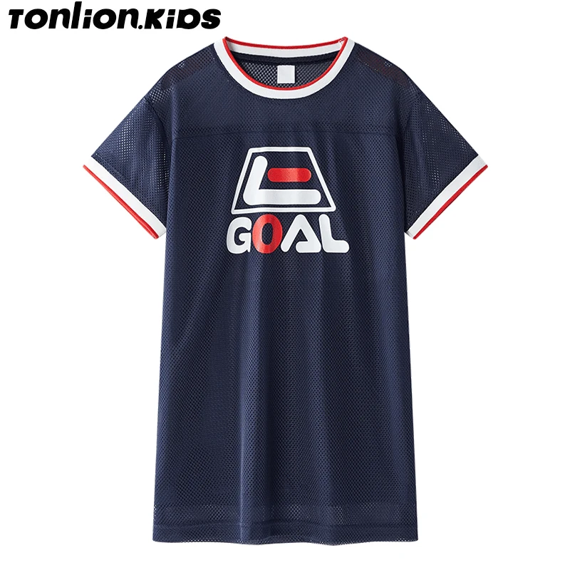 

TON LION KIDS Spring Casual Sports Short Skirt Girls Short Sleeve Dress for 5-12 Years Old Girl Clothes